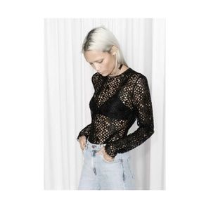 & Other Stories Sheer Lace Top